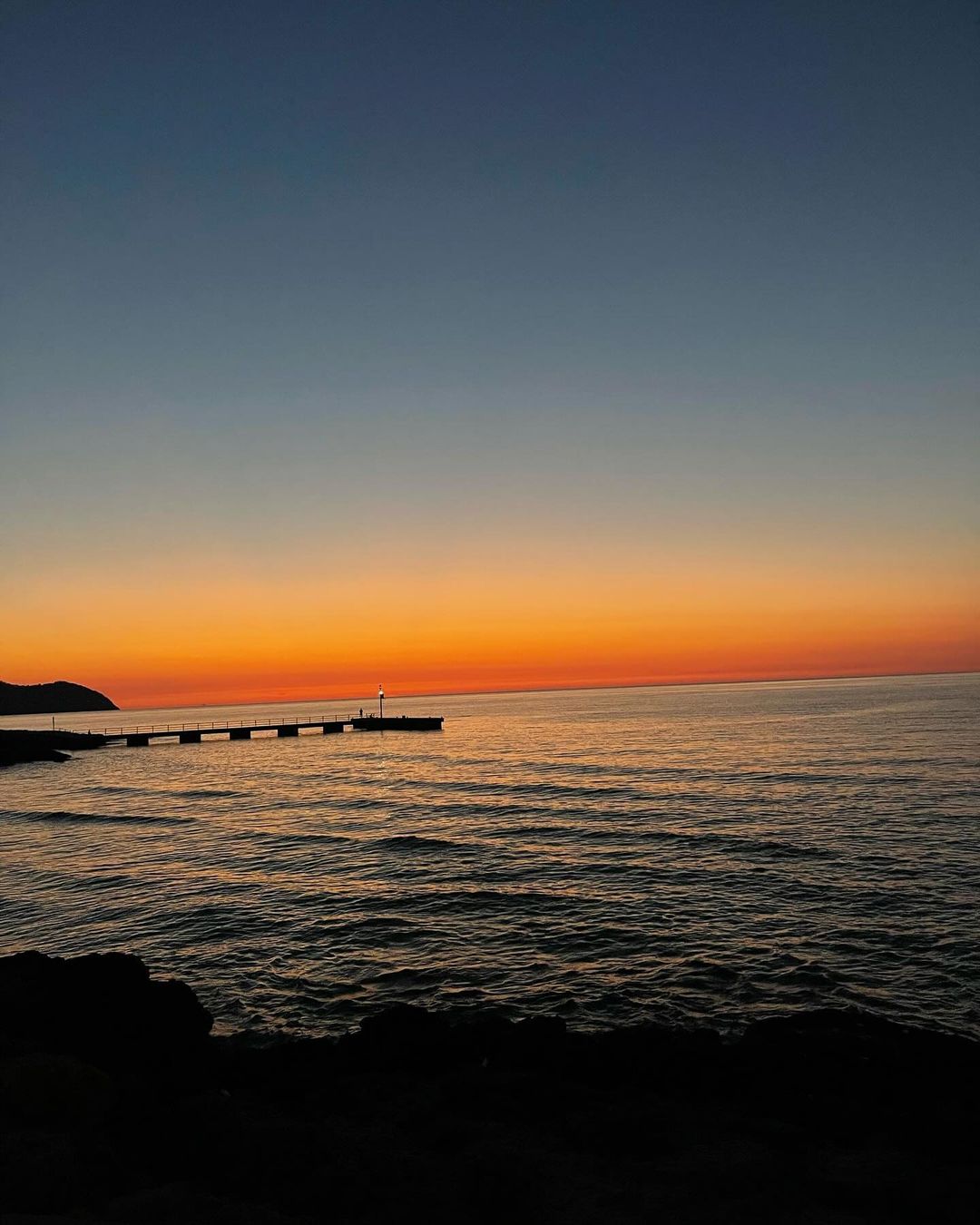 Atardecer frente al mar